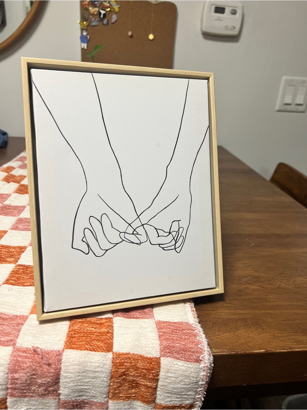 Minimalist Black Line Hands Canvas Print by OpalHouse
